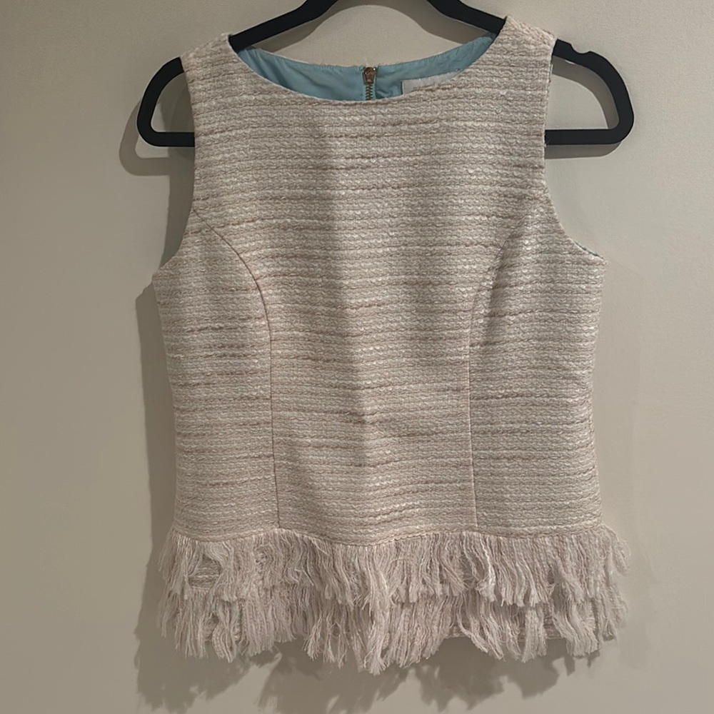 NWT Sail to Sable tweed fringe top